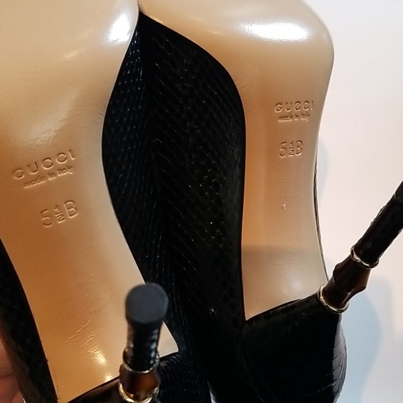 Gucci Horsebit Python Black Pump NIB 5.5 - Picture 7 of 8